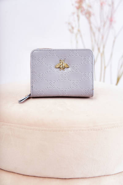 Damski Mały Portfel Z Ozdobą Jasnoniebieski Sanchos