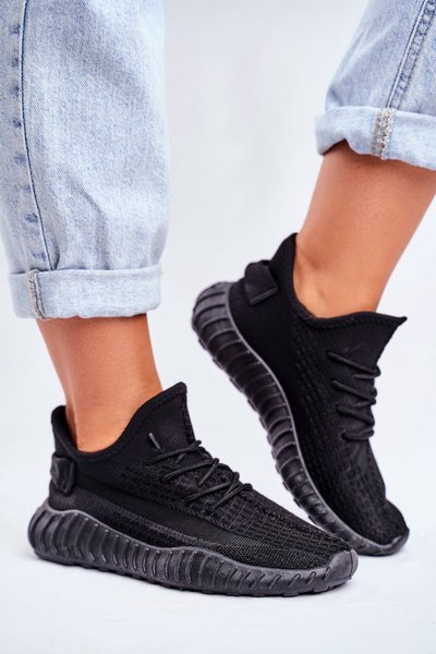 Damskie Sportowe Buty Lekkie Przewiewne Czarne Lumiere