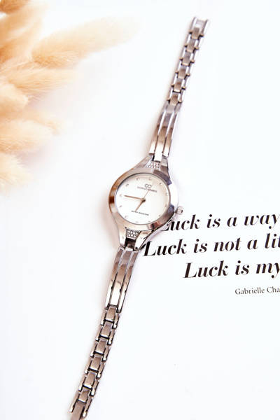 Damski Zegarek Na Bransolecie Giorgio & Dario Srebrny Z Białą Tarczą Pisento