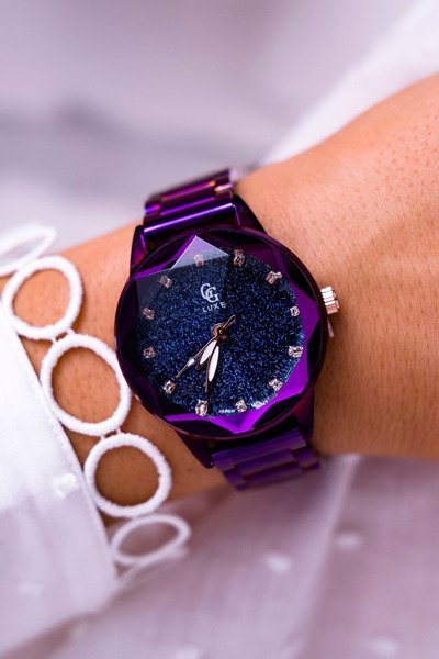 Damski Zegarek GG Luxe Fioletowy Avalan