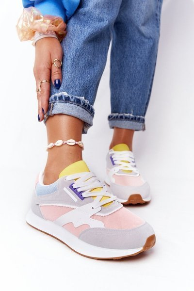 Damskie Sportowe Buty Sneakersy Różowo-Szare After Hours