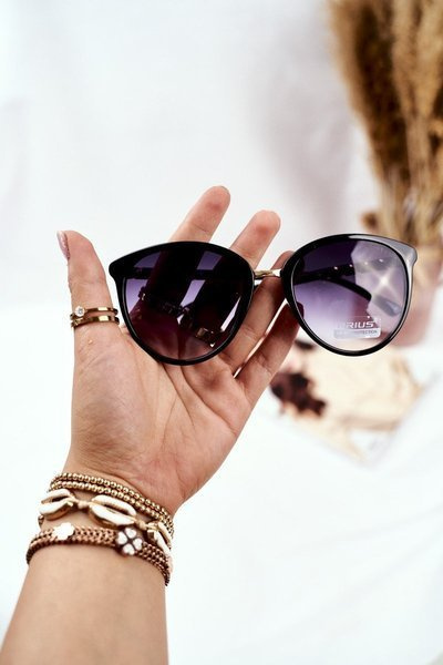 Okulary Przeciwsłoneczne Prius PR-V68 Czarne Zielony Gradient