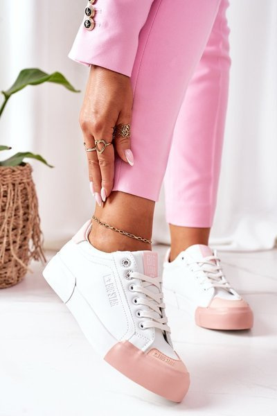 Damskie Skórzane Tenisówki BIG STAR II274027 Białe