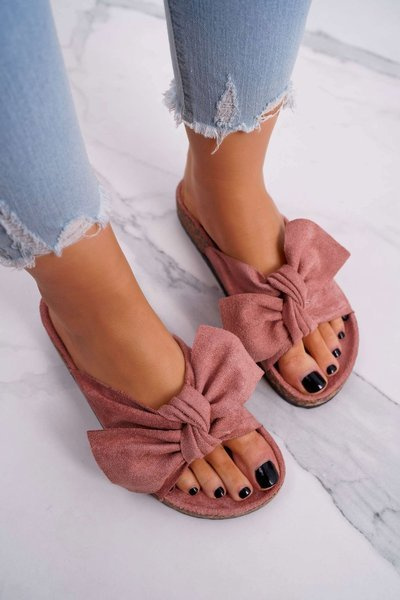 Klapki Na Korkowej Podeszwie Ciemnoróżowe Wendy