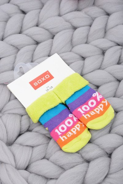 Soxo Niemowlęce Skarpetki Multikolor 100% Happy