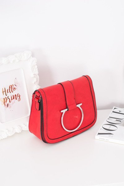 Damska Czerwona Elegancka Listonoszka