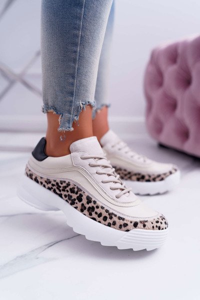 Sportowe Damskie Buty Leopard Debora