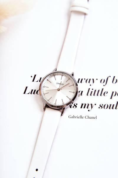 Damski Zegarek Analogowy Bez Niklu Ernest Biały