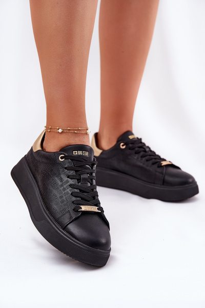 Sneakersy Damskie Z Eko Skóry Big Star RR274257 Czarne