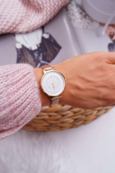 Damski Zegarek Champagne Kryształki Maniaq