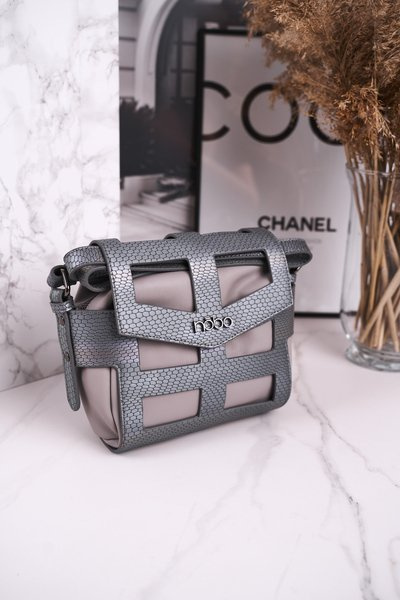 Mała Torebka Listonoszka NOBO NBAG-E4101-C019 Szara Połysk