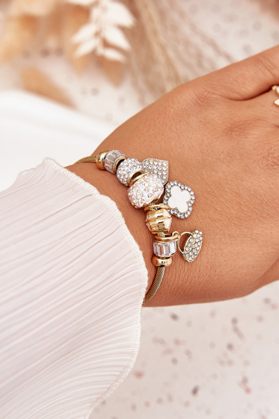 Bransoletka z Zawieszkami Charms Złota