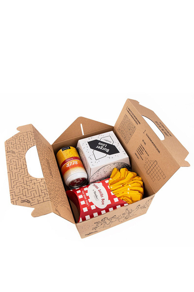Skarpetki Rainbow Socks Meal Socks Box Burger Frytki Piwo 5 Par