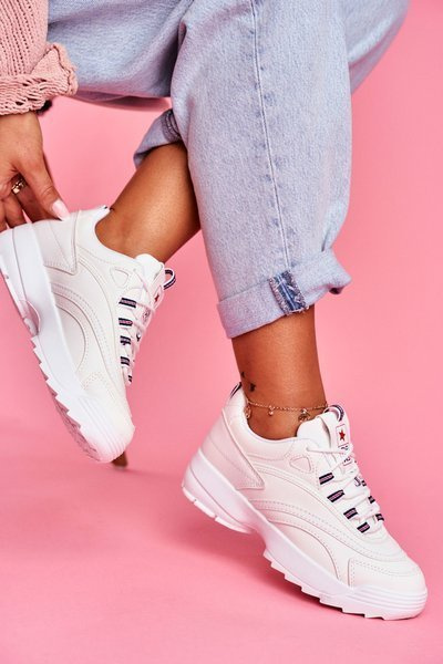 Damskie Sportowe Buty Sneakersy Białe Boston