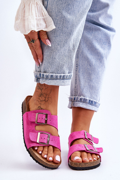 Damskie Klapki Wsuwane Fuksja Destino