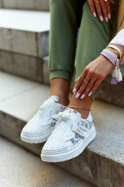 Damskie Sportowe Buty Sneakersy Biało-Czarne Your Dreams