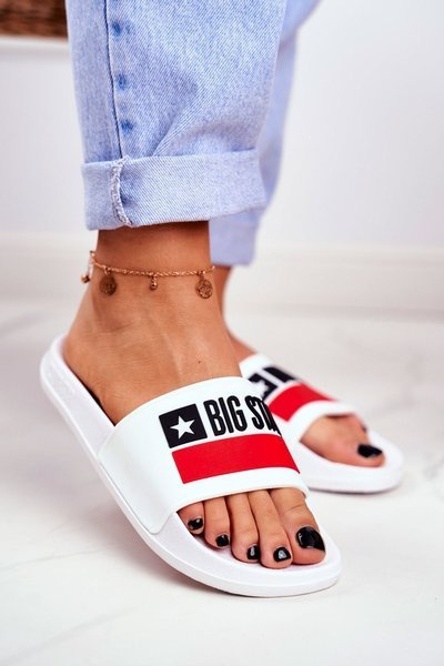 Klapki Damskie Big Star Klasyk Białe GG274047