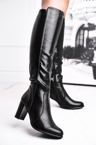 Damskie Kozaki Sergio Leone Czarne KZ275