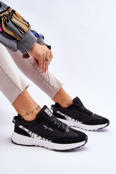 Damskie Sneakersy Memory Foam System Big Star LL274956 Czarne