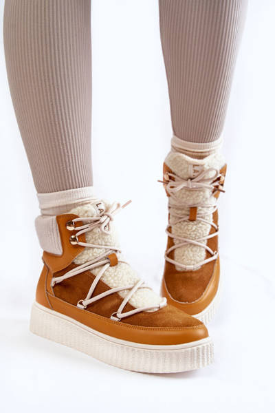 Damskie Botki Śniegowce La.Fi 280072Y-QN Camel