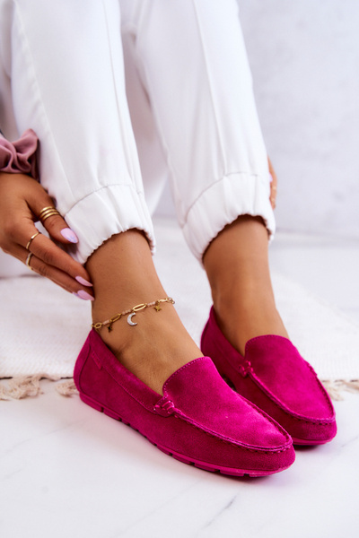 Damskie Zamszowe Mokasyny Big Star JJ274656 Fuksja