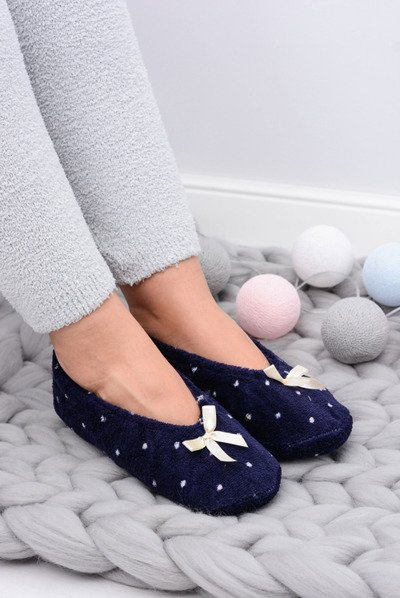 Baleriny Damskie Papcie W Kropki SOXO