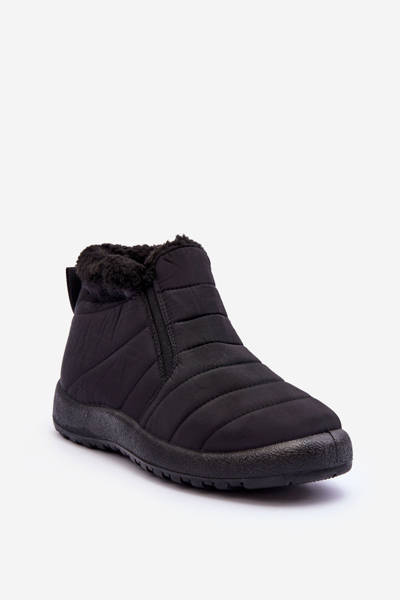 Ocieplane Niskie Damskie Śniegowce Czarne Enmore