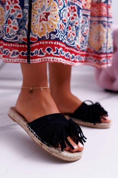 Klapki Damskie Czarne Boho Vices 8458