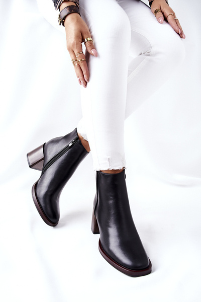 Sergio Leone Botki Na Słupku BT545 Czarne