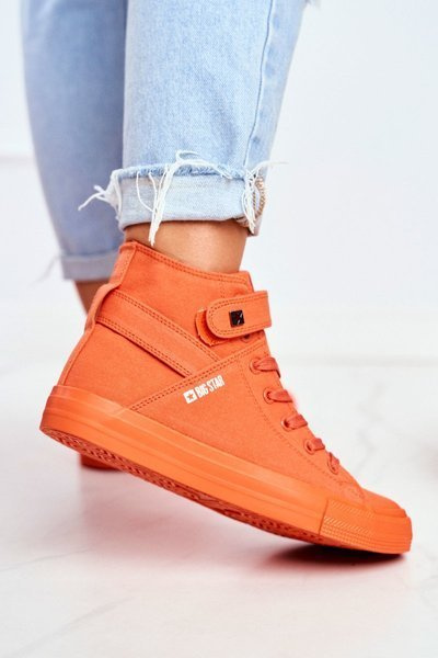 Damskie Wysokie Trampki Big Star FF274583 Pomarańczowe