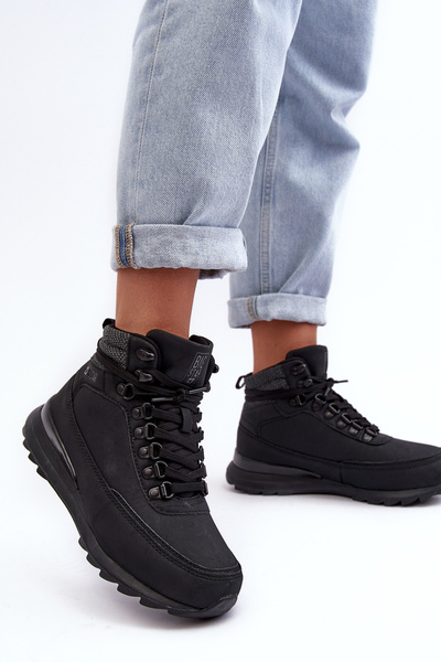 Buty Trekkingowe Trapery Sznurowane Czarne  Big Star MM274677