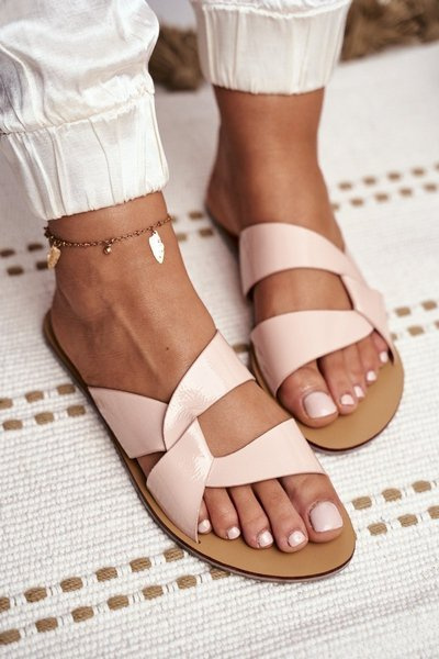 Damskie Klapki Lu Boo Beżowe Mabella