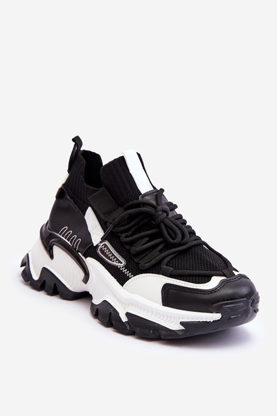 Damskie Sneakersy Skarpetkowe Wsuwane Czarne Keaton