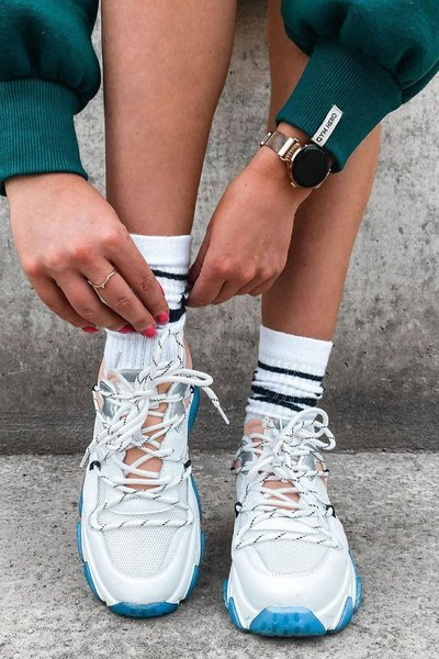 Sportowe Buty Na Dużej Podeszwie GOE HH2N4034 Biało-Różowe