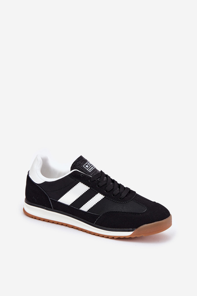 Buty Sportowe Sneakersy Męskie Czarne Sivara