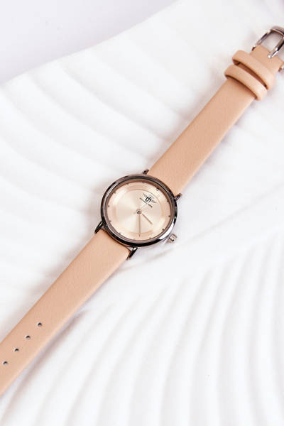 Damski Zegarek Michael John Paule Srebrno-Beżowy