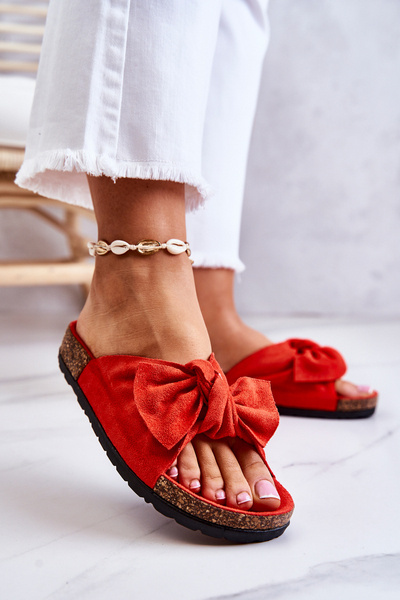 Klapki Na Korkowej Podeszwie Pomarańczowe Wendy