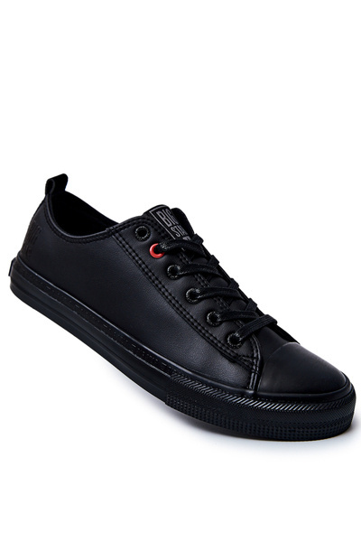 Męskie Skórzane Trampki BIG STAR JJ174005 Czarne