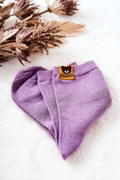 Dziecięce Skarpetki Z Misiem Fioletowe