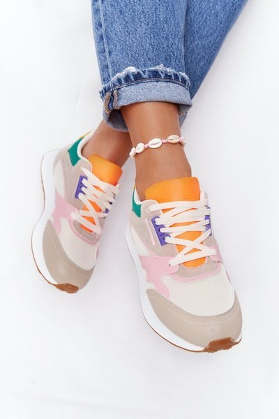 Damskie Sportowe Buty Sneakersy Beżowe After Hours