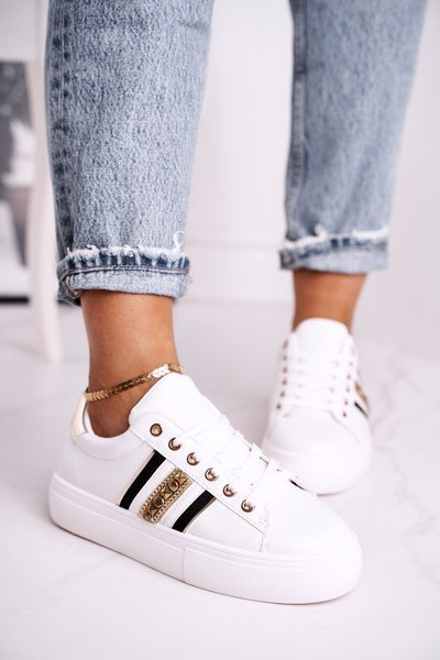 Sportowe Damskie Buty Białe Rylee