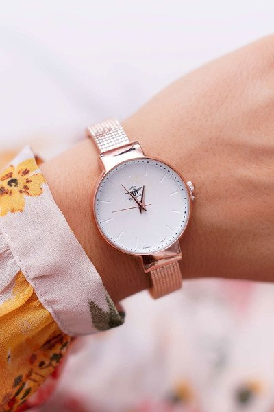 Damski Zegarek Michael John Różowe Złoto Inka