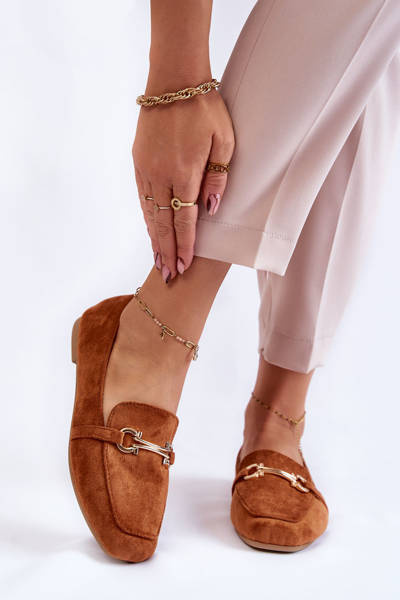 Zamszowe Klasyczne Mokasyny Camel Roddie