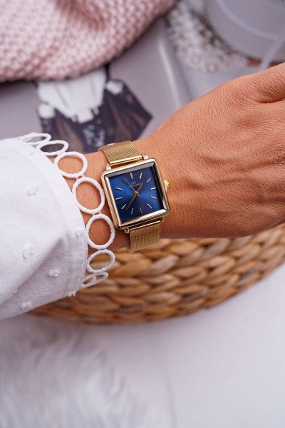 Damski Zegarek Giorgio & Dario Złoty Granatowa Tarcza Fanne