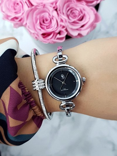 Luxe Damski Zegarek Na Bransolecie Srebrny Mega