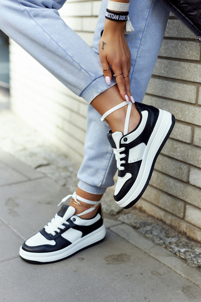 Sportowe Damskie Buty Biało-Czarne New Haven