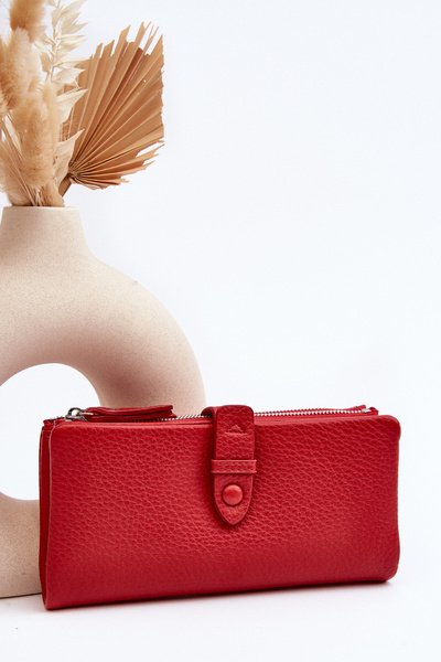 Damski Pojemny Portfel Czerwony Aenima